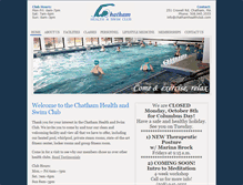 Tablet Screenshot of chathamhealthclub.com